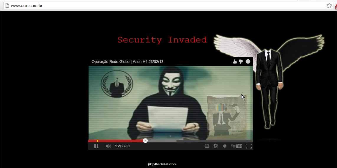 Invasão ao Site das Organizações Rômulo Maioranas de TV ORM.COM.BR