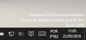 Windows 10 tempo da licença