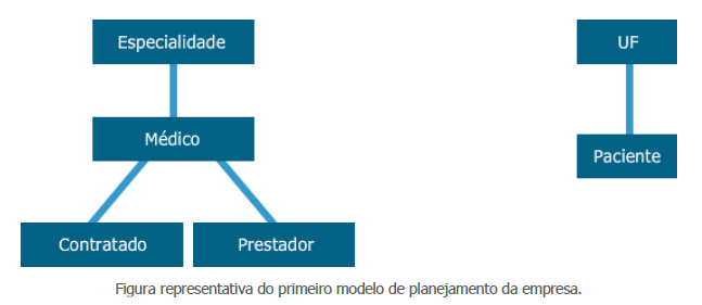 Figura representativa do primeiro modelo de planejamento da empresa